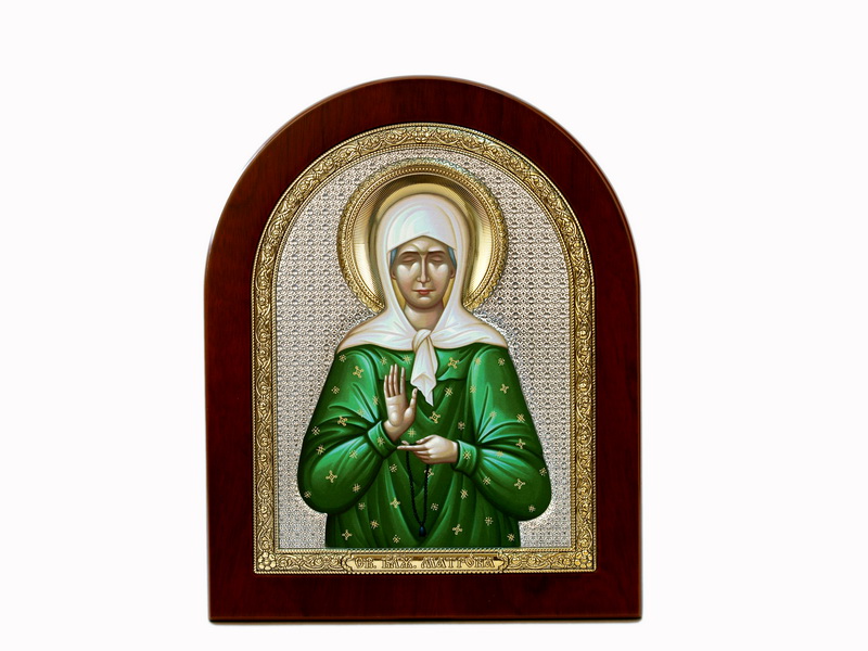 St. Matrona Of Moscow - Arch, Painted Print, Solid Wood, Uncovered, Unencrusted 9.76x292mm