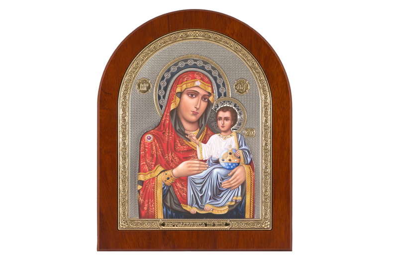 Theotokos the Jerusalemite - Arch, Painted Print, Solid Wood, Uncovered, Unencrusted 5.71x176mm