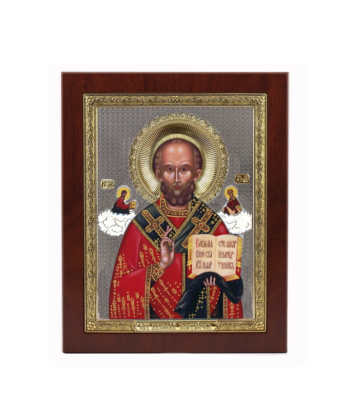St. Nicholas - Rectangular, Painted Print, Solid Wood, Uncovered, Unencrusted 5.71x176mm