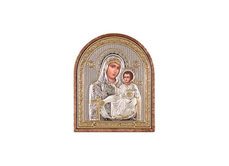 Theotokos the Jerusalemite - Arch, Painted Print, Silver-Plating, Textured Plastic, Uncovered, Unencrusted 4.57x147mm